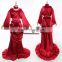 red medieval dress civil war dress cosplay costume Victorian Ball Gown cosplay costume women's fancy dress custom made