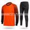 OEM rib long sleeve custom foam printing yellow dry fit lycra prolite fabric soccer jersey set