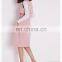 korea fashion female hot pink winter coat custom low price