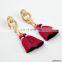 Hand made tassel dangle earstuds dangle bridesmaid earrings