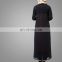 Fashion Muslim Clothing Women Cardigan Chiffon Blouse Black Long Kimono Ladies Kimono Islamic Wear Black Open Front Cardigan