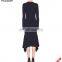 Women Fashion Asymmetric Hem Wool Rib Sweater Dress