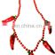 event & party supplies red chilli bead necklace