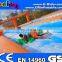300m long Orange and bule color urban water slide for summer fun