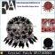 Fashion Red Black Round Design Beaded Crystal Tassel Fringe Patches for Bag Clothes