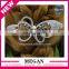 Cheap Silver Plated Bowknot Shape Rhinestone Hair Clips ornament for Girls