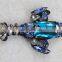 Beautiful blue beaded rhinestone shrimp patch