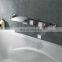 Bathroom Wall Mount Bathtub LED Widespread Waterfall Bathtub Faucet Set