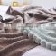 New Design Wholesale 100% Cotton Fringe Solid Pom Pom Blanket Knitted Throw Chunky Warm Travel Blanket