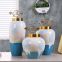 New Chinese European Style Color Glaze Blue White Ceramic Vase For Dining Room Decor
