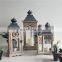 Set Of 3 High Wood Outdoor Candle Lantern Wedding Garden Wooden Lantern For Home Decoration