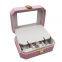 Creative PU jewelry box pearl treasure box portable travel  earrings  bag double-layer storage box