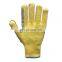 Aramid cutting and heat-resistant non-slip and puncture-resistant performance men's safety leather gloves