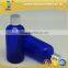 100ml blue essential oil glass bottle with silver lid