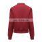 Wholesale women's 2021 high quality spring and autumn cotton material bomber jacket jacket women custom jacket top crop