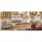 European updated style Solid wood royal antique sofa set furniture pure leather living room sofas