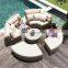 PE poly wicker rattan special design snake shaped double sided seat alfresco outdoor sofa