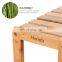 Bamboo bathroom wooden wall shelf with adjustable layer