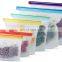 Food-grade reusable silicone food storage bags for sandwich, liquid, snack, meat, vegetable