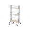 Nordic Shelf  Storage Trolley 3 Tier shelf and  cart with four wheels