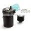 AUSO Universal Applicable Aluminum Oil Catch Can Reservoir Fuel Tank With Filter 9mm / 15mm Fittings Car Accessories