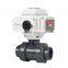 DN25 1inch 2 Way Plastic UPVC  Motor Operated Control Electric Ball Valve AC220V