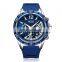 MEGIR 2083G Men's Fashion&Casual Watch Quartz Movement Leather Band Business Watch Auto Date 24-hours Hand Led Silicon Watch