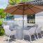 Foshan furniture marble dining table set restaurant glass luxury dining table garden set with 6 chairs for sale