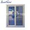Superhouse Hot Sell High Quality Aluminium Fram Large View With Retractable Scree Sliding Glass Folding Door Window