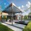 Automatic rainproof motorized design electric metal roof canopy aluminum louvre pergola gazebo