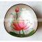 Flower Pattern Lacquerr Inside Coconut Bowl Wholesale from 100% natural best price made in Vietnam Manufacturer