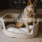 Hot Sale Seagrass Wicker Pet Bed, Organic Cotton Blend Cushion Durable House Wholesale made in Vietnam