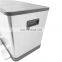 Stainless Garbage Can Metal Dustbin Steel Recycle Kitchen Waste Foot Step Pedal 3 Compartment Trash Bin