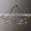 Glass Ball LED Chandelier Brass Pendant Light Luxury Ceiling Hanging Lamp for Home Project Hotel
