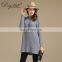2024 Custom O-Neck Jumper Long Think Women's 100% Cashmere Sweater Solid Gray Knitted Casual Style for Winter