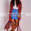 2015 Women Winter Long Sleeve Long Fringe Faux Suede Trench Coat