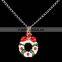 Zinc alloy Christmas Stockings snowman bell necklace