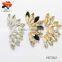 Alibaba hot selling new fashion design leaves opal alloy clip earrings cuff earrings wholesale