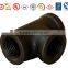 Hot dipped galvanised malleable cast iron pipe fitting tee