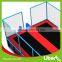 Small Kids Jump Bed With Foam Pit Trampoline Rectangular Sport Play Trampoline Park