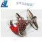 Special knotted iron cuff link with nickel plating