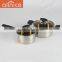 Made in China Stainless steel 5pcs Colored round shape cookware pot set