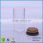 6oz/180ml Straight Sided Transparent Round Glass Storage Bottles Jars With Wooden Lid