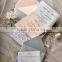 High-end Great Designer handmade silk wedding invitation folio with Lace