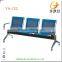 Stainless steel bule color public salon waiting area chairs