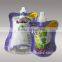 Reusable liquid packaging plastic bag with nozzle and hook/easy carry liquid bag