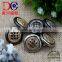 Fashion Button Rubber Core Denim Metal Jeans Button Shank Button With Pierced and Grid Logo