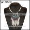 Wentou New Arrival Glossy Leaves Tassel Metal Pendant Necklace