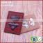 Red jeans synthetic metal crown leather patch label