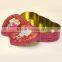 heart shape tin box by Tin products factory